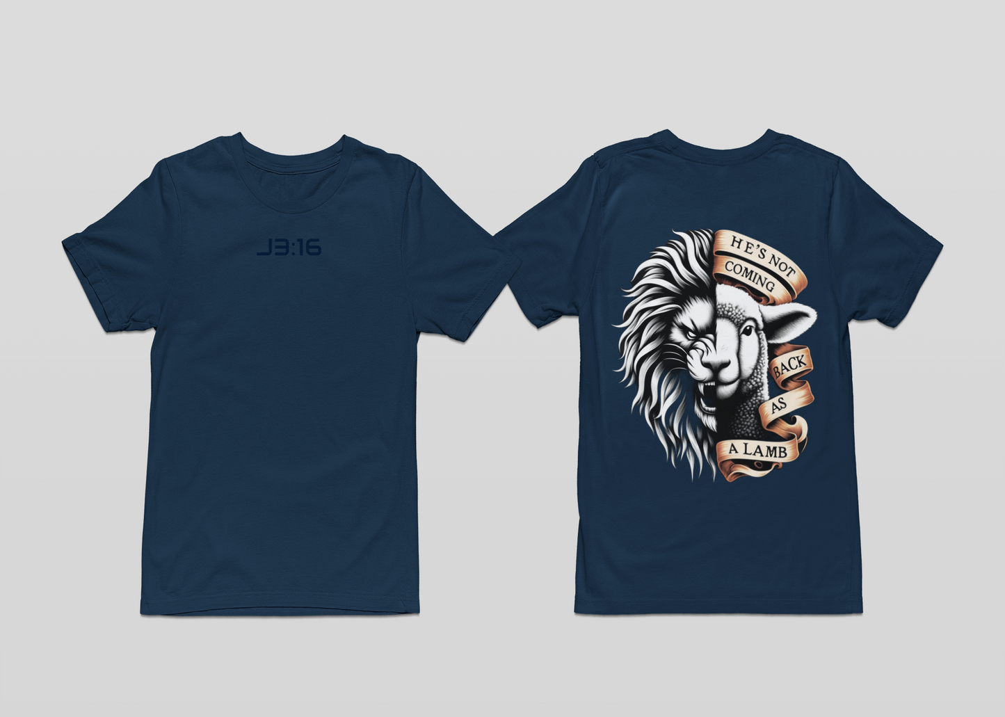 Lion of Judah T Shirt (Navy)-0